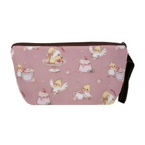 Pink Parrot Dumpling Cosmetic Bag