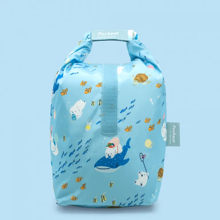 Pockeat Food Bag | White and Sea