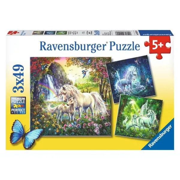 Ravensburger Beautiful Unicorns Puzzle 3x49pc