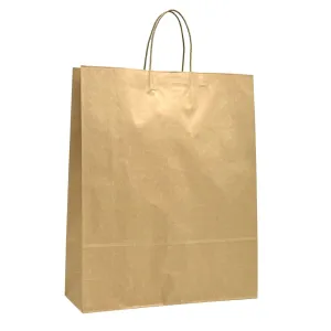 Retail Takeaway Kraft Twisted Handle Paper Bag - Large