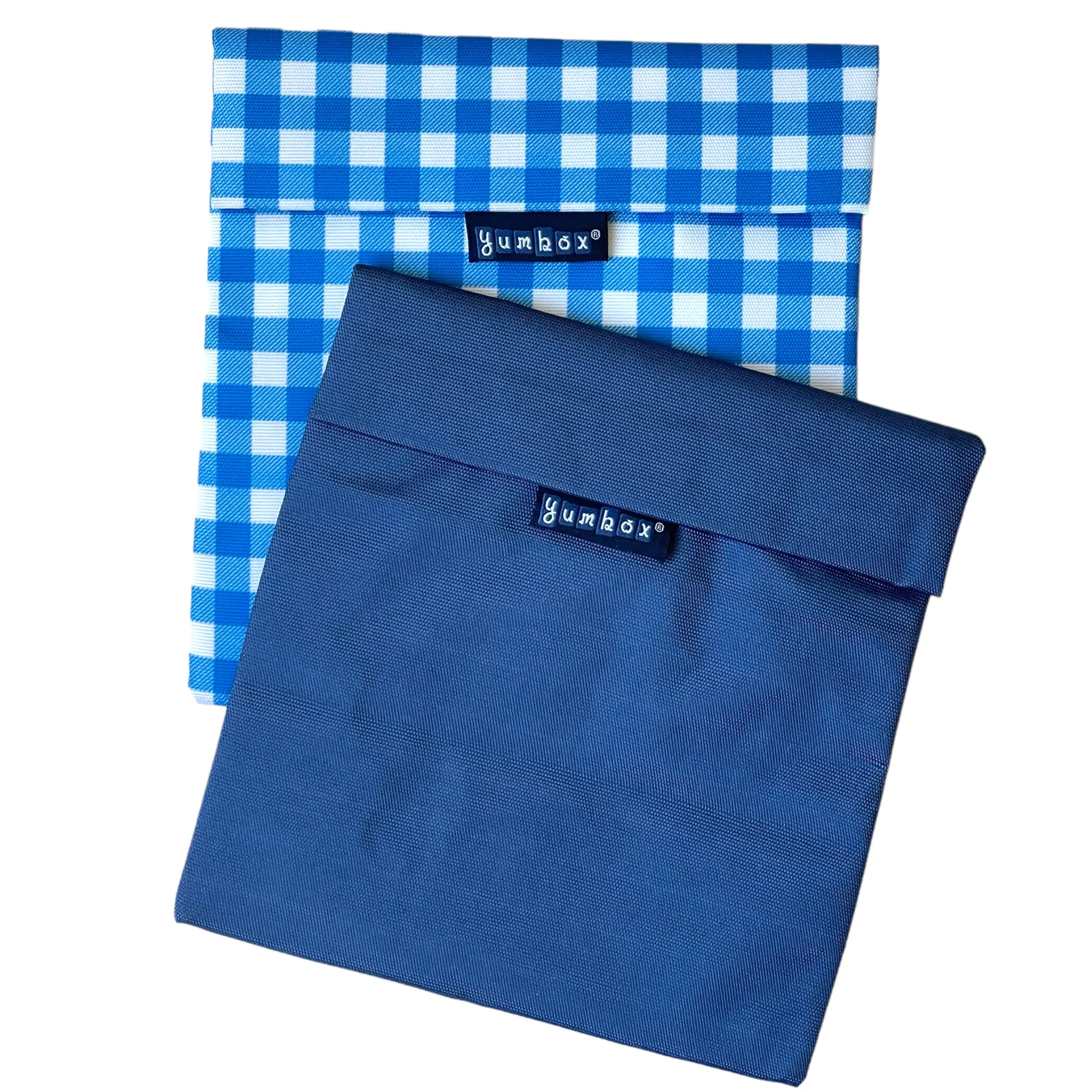 Reusable Sandwich Bag - Set of 2 - Navy & Vichy Pochettes