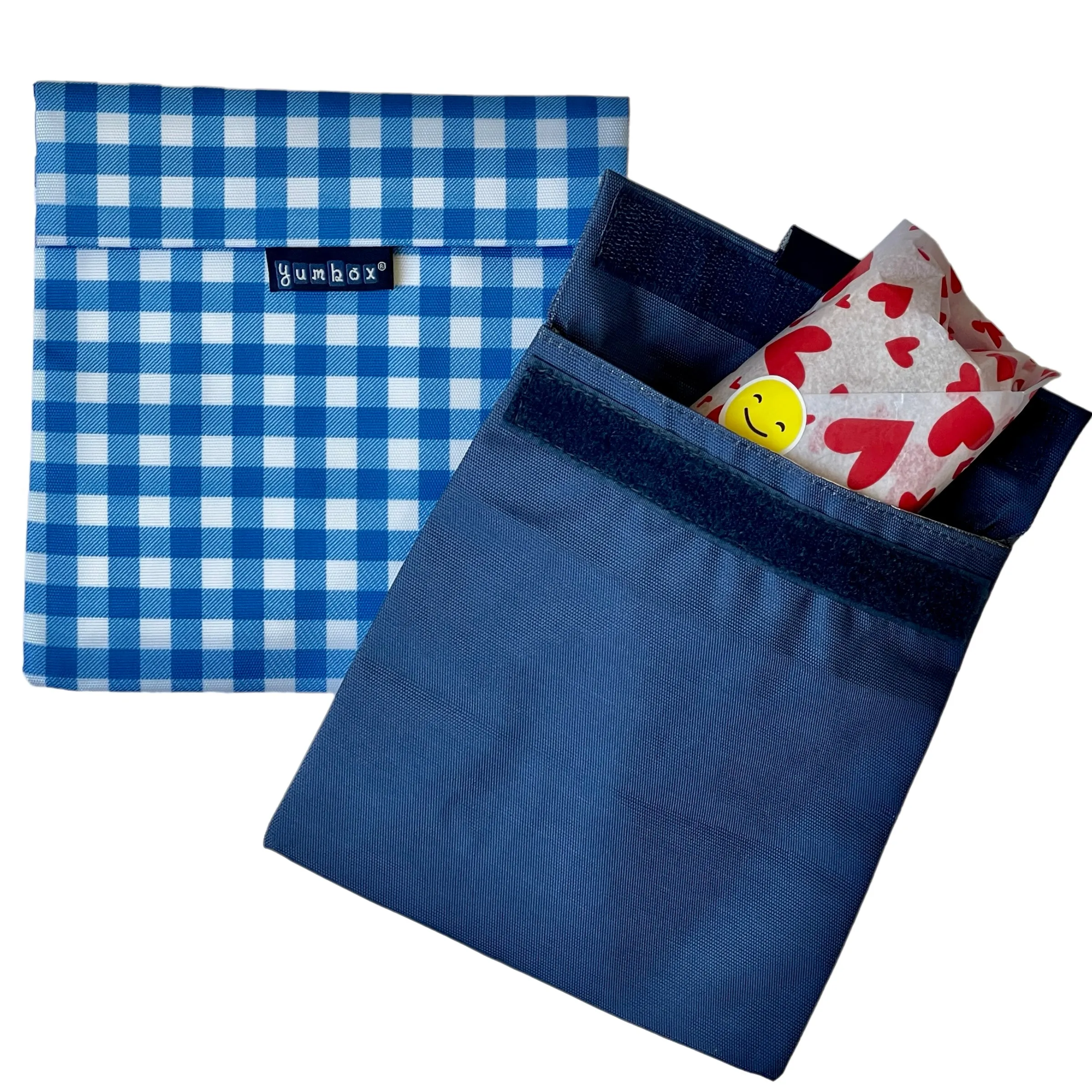 Reusable Sandwich Bag - Set of 2 - Navy & Vichy Pochettes