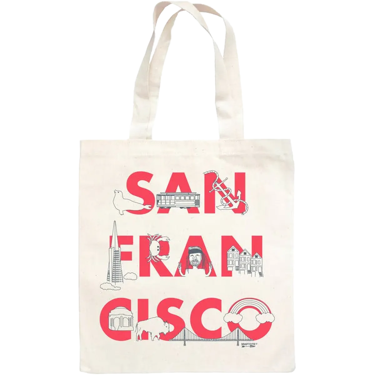 San Francisco Font Grocery Tote