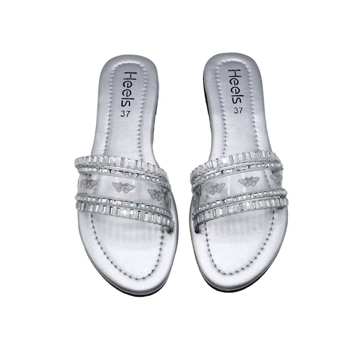 Silver Casual Slipper 000379