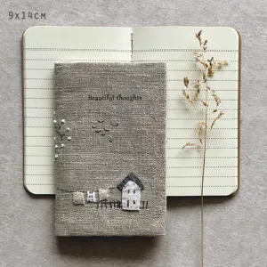 Small Linen Notebook - Beautiful Thoughts