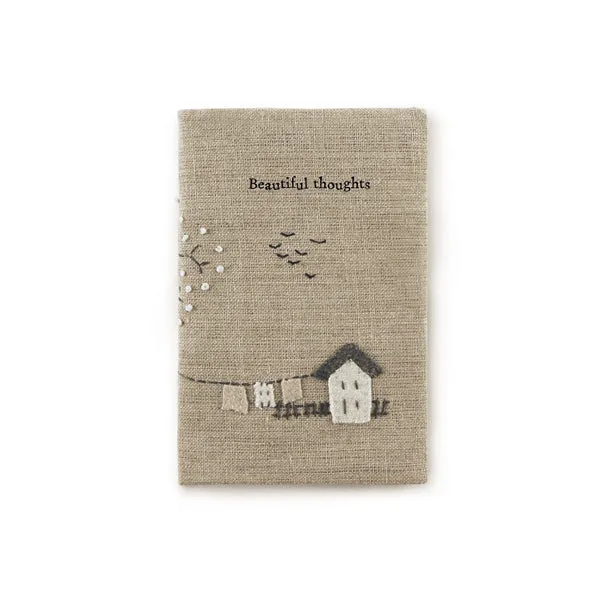 Small Linen Notebook - Beautiful Thoughts