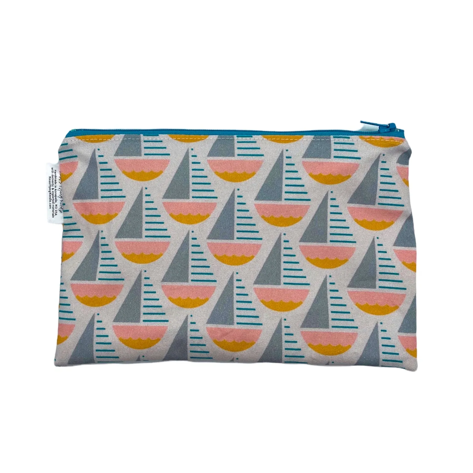 Snack Sized Reusable Zippered Bag Sailboats