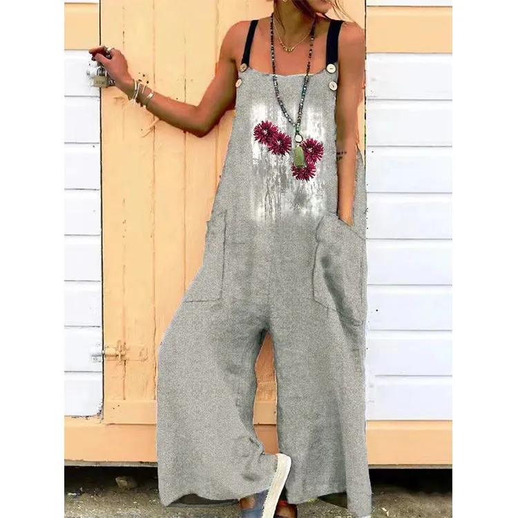 Summer Loose Bib Jumpsuit