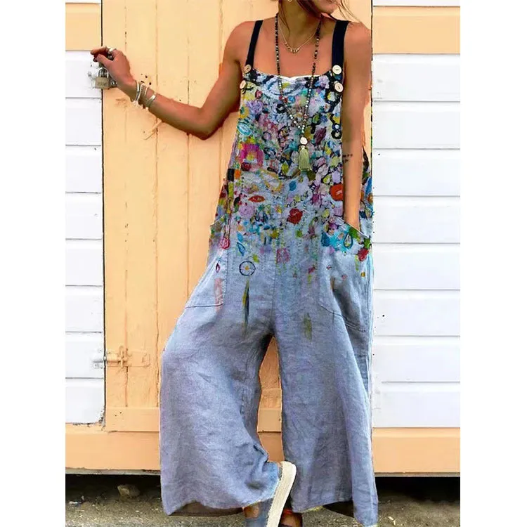 Summer Loose Bib Jumpsuit