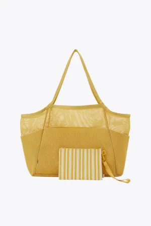 The Mesh Beach Tote in Honey