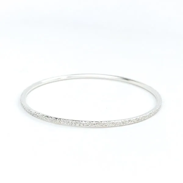 Timeless Argentium Silver Bangle Bracelets - Elegantly Textured (multiple styles)