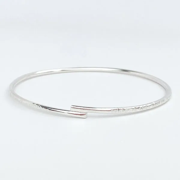 Timeless Argentium Silver Bangle Bracelets - Elegantly Textured (multiple styles)