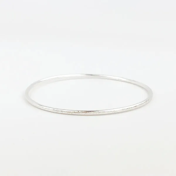 Timeless Argentium Silver Bangle Bracelets - Elegantly Textured (multiple styles)