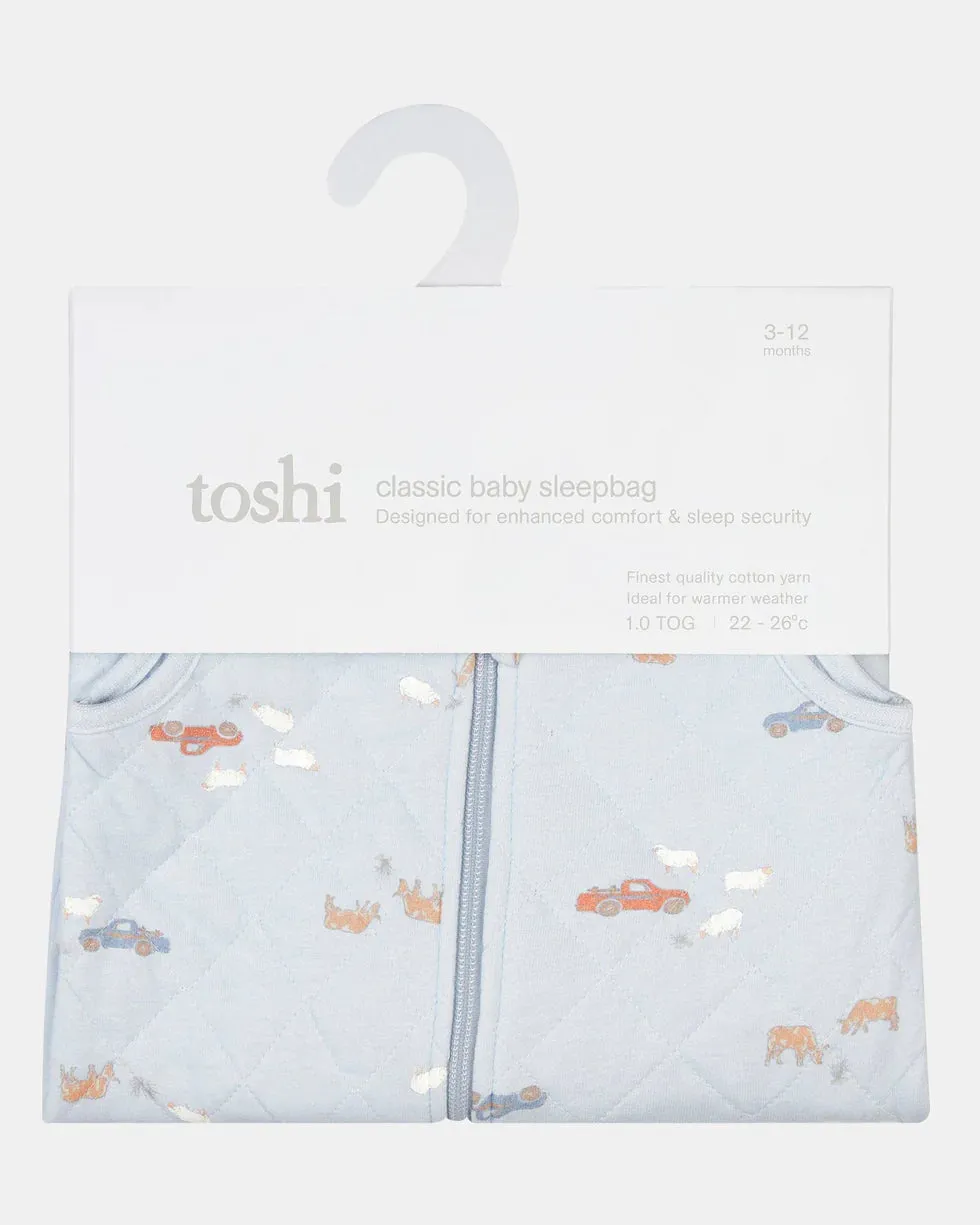 Toshi Baby Sleep Bag Classic Sleeveless 1 TOG - Sheep Station