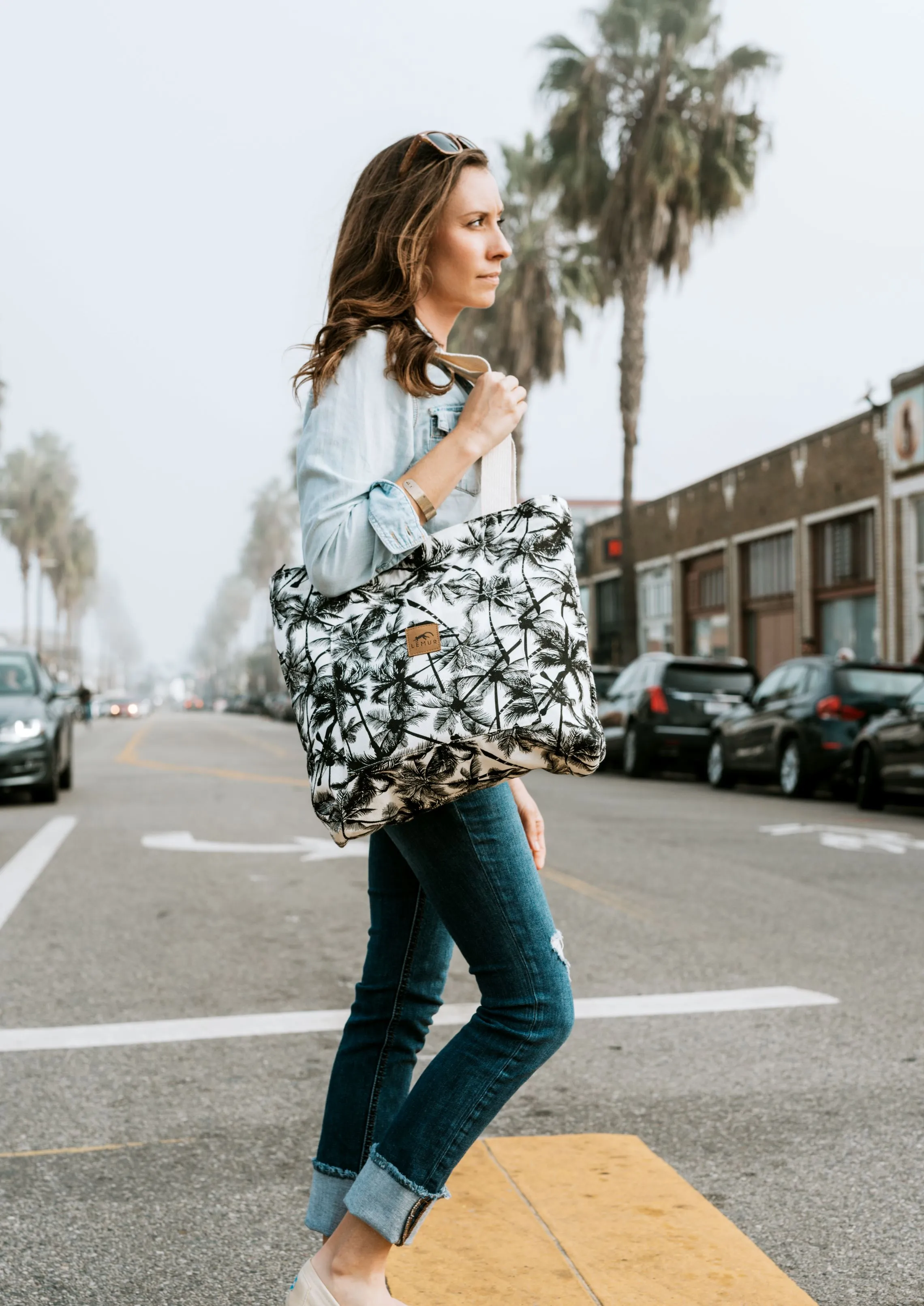 Tropical Palm Shopping Tote Bag