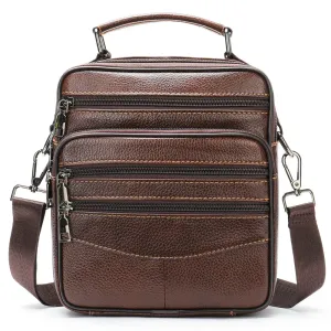 Vintage Brown Leather Messenger Bag – Rugged Sophistication for Men