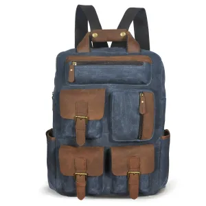 Vintage Waxed Canvas Backpack Laptop for Men