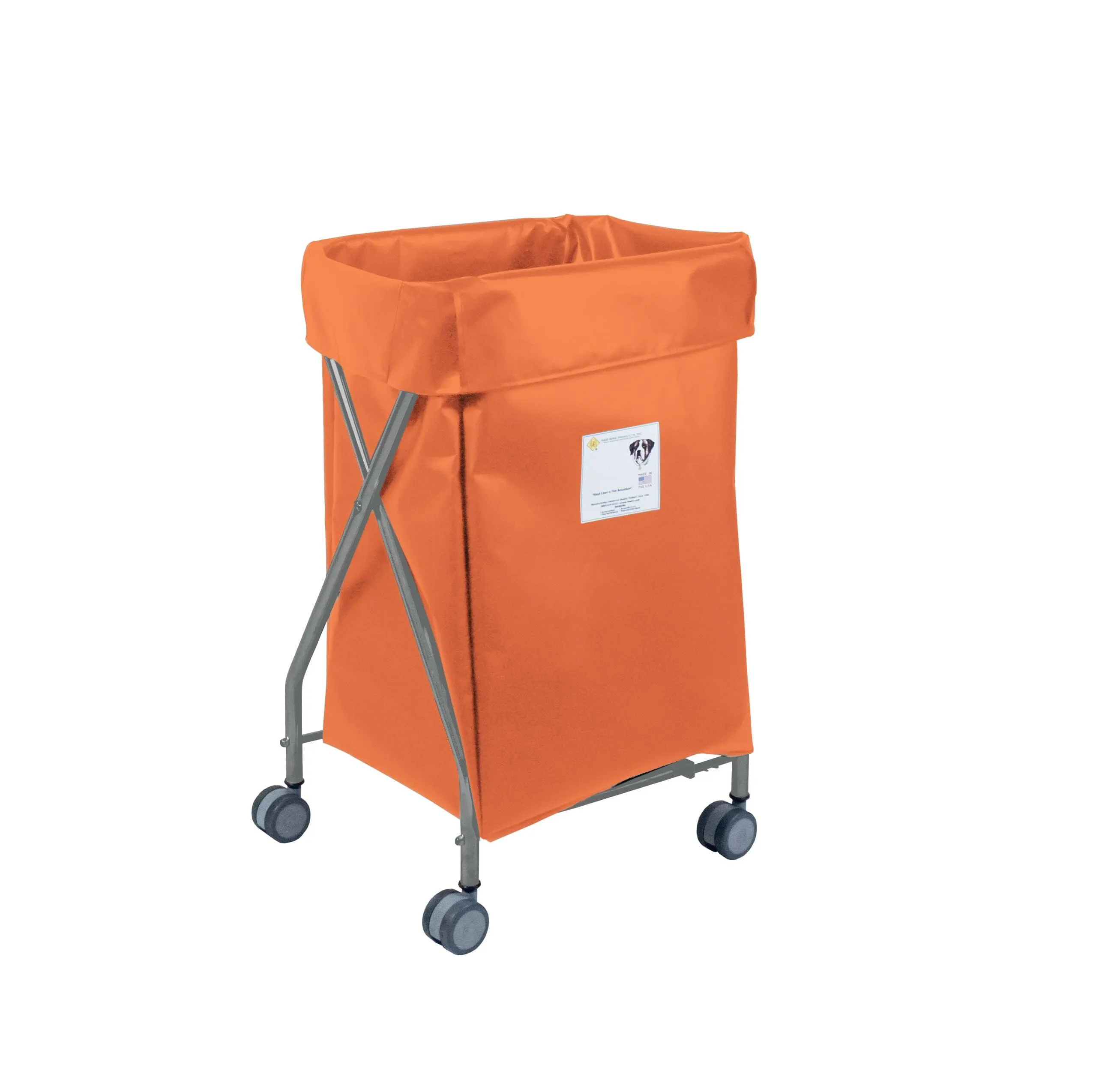 Wide Collapsible Hamper with Vinyl Bag, 6 Bushel Capacity