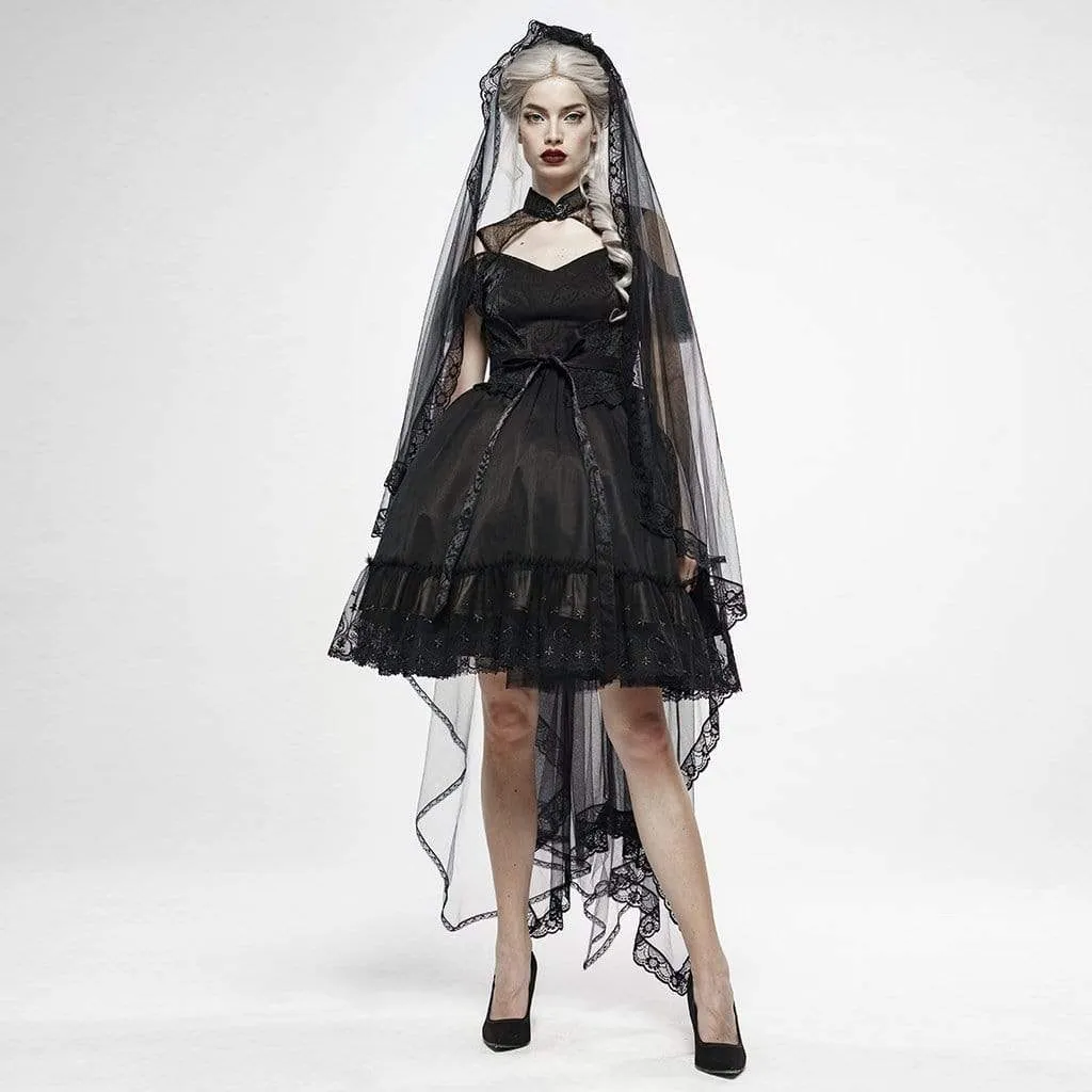 Women's Goth Gorgeous Irregular Long Veil