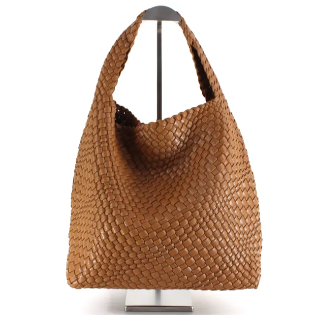 Woven Hobo Bag w/Cosmetic Pouch