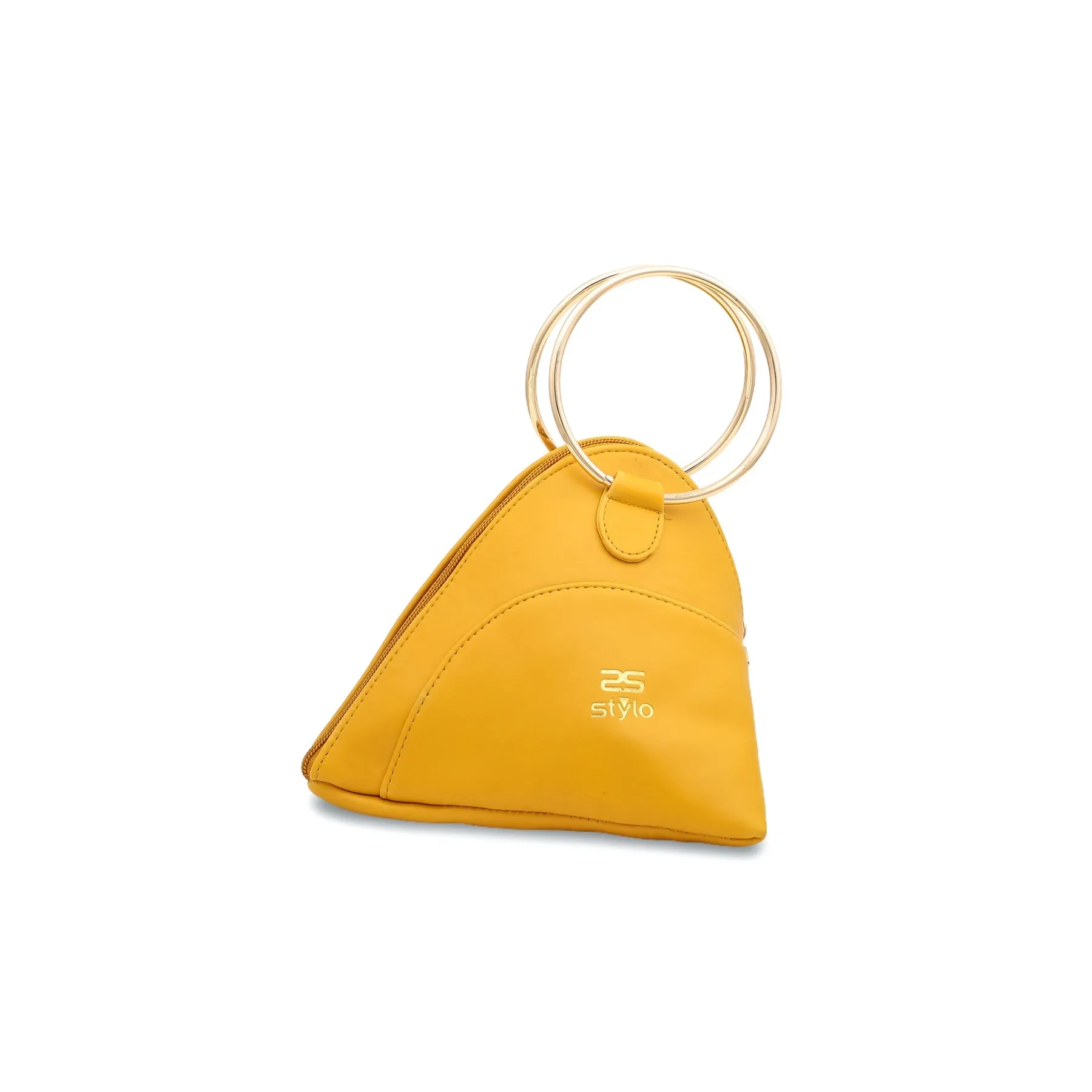 Yellow Triangle Ring Handle Pouch P92399