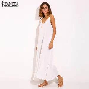 ZANZEA Sleeveless Casual Befree Maxi Dress